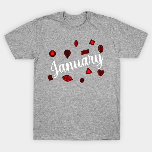 January Birthstone T-Shirt by jverdi28